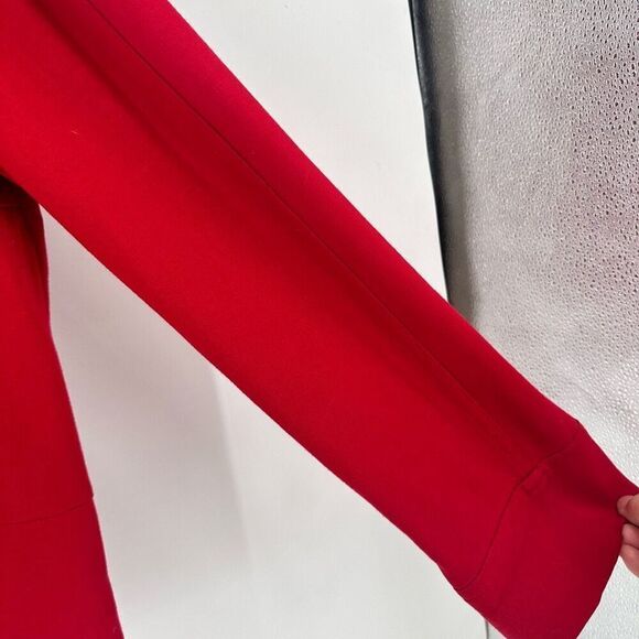 Chico's Women's Ponte Knit Mock Neck Zip-Up Rayon Blend Jacket Red Size 3X - Picture 7 of 9